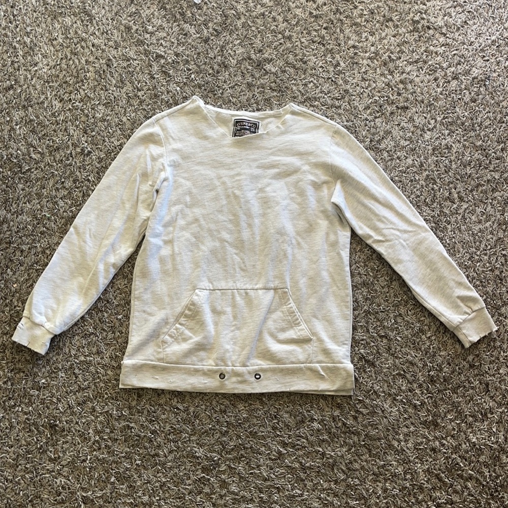 Hand Distressed Swoopneck Crewneck